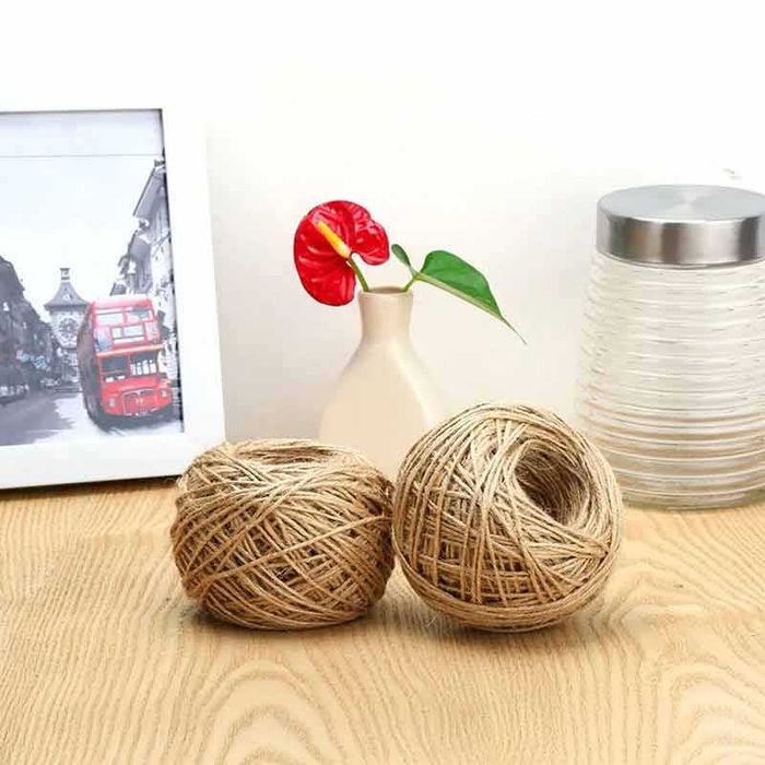 Конопено въже от юта, 30 м, натурално кафяво