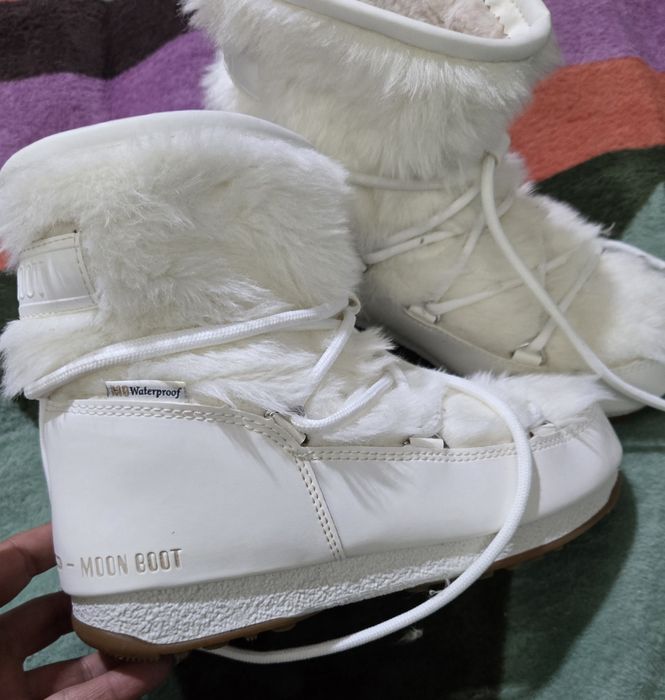 Moon Boot оригинални дамски апрески естествена кожа и еко косъм 38 ном