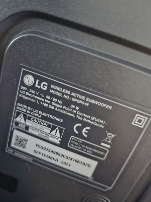 Soundbar LG QP5 Éclair, 3.1.2, 320W,subwoofer wireless, sunet puternic