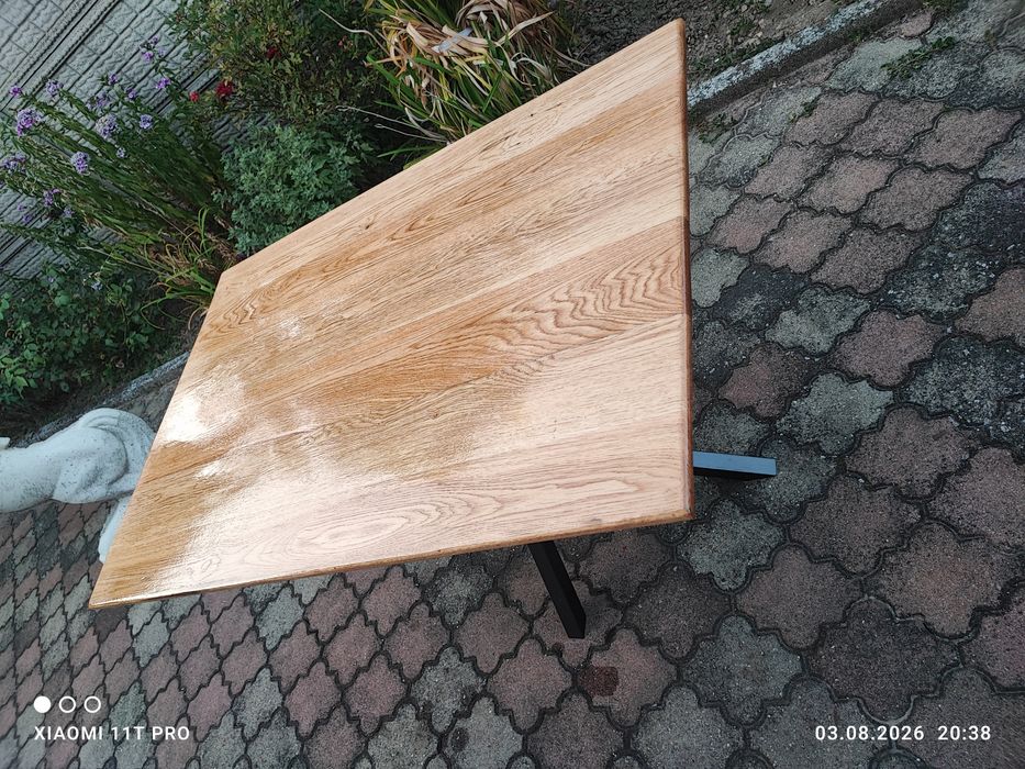 Masa blat de stejar natural, 140 x 75