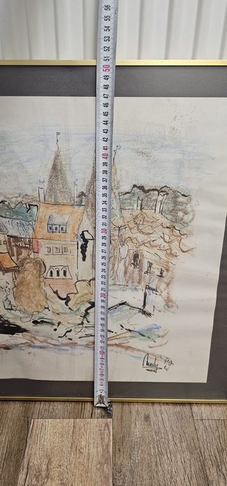 Grafică originală Andy Ceaușu – „Cetate medievală”, an 1999