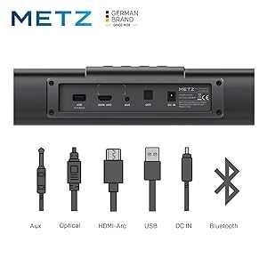 Metz Soundbar Bluetooth, MSE3001Z, Stereo 2.0, Speakers 60W