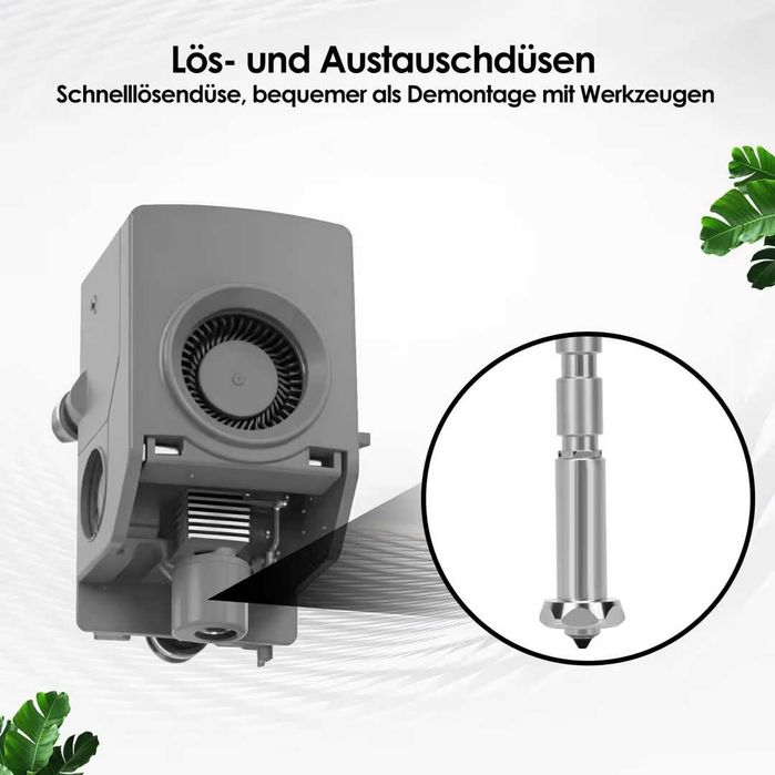 Kit hotend pentru Kobra 3 Max schimb rapid 0,4 mm duză din oțel întărit cu capac din silicon – 0,4 mm