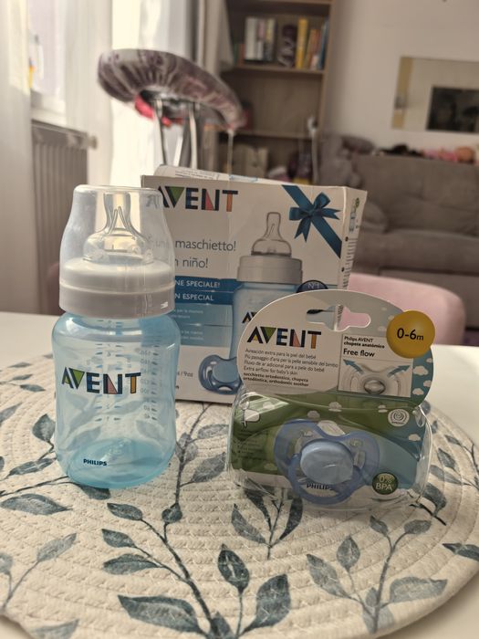 Set Philips Avent biberon plus suzeta