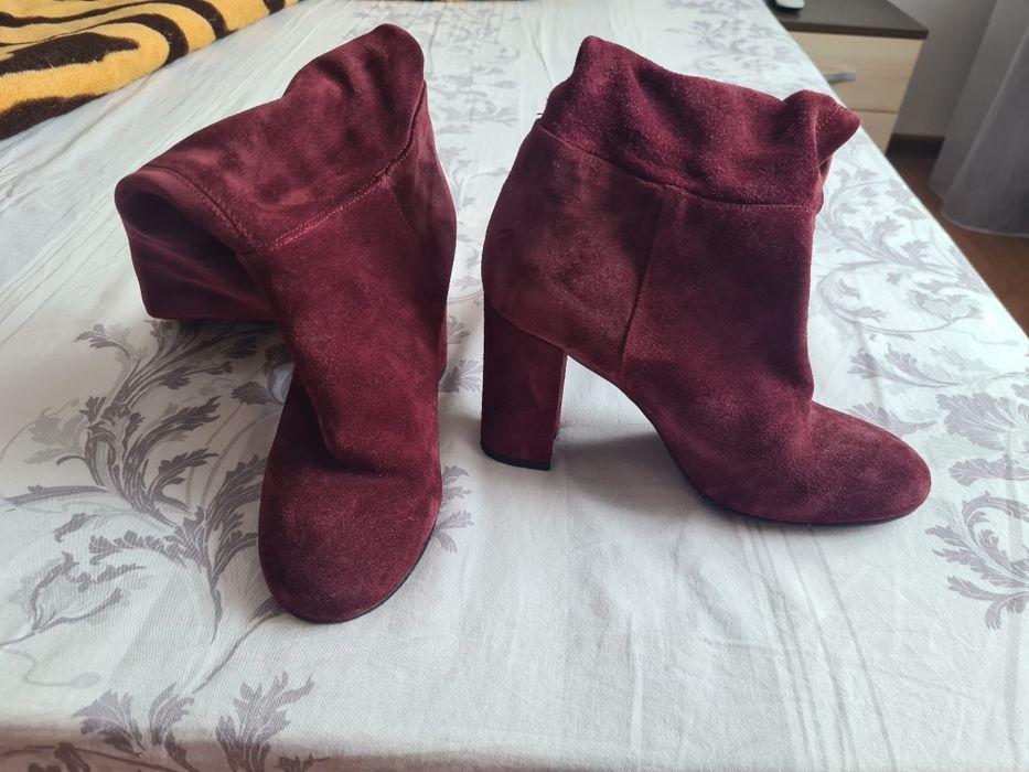 Cizme piele întoarsă lungi