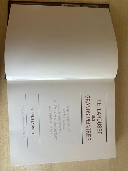 Vând „Le Larousse des Grands Peintres”, volum de artă în limba franceză, sub direcția lui Michel Laclotte,