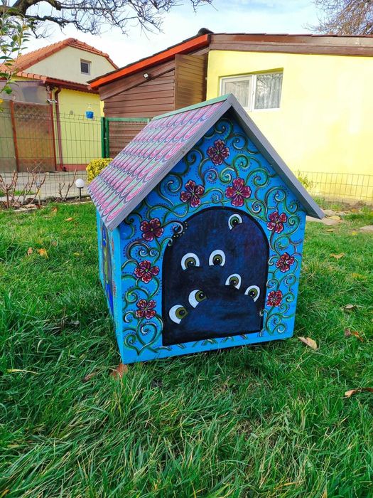 Cusca câine pictată manual