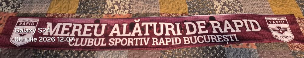 Vând fular oficial Rapid București – 40 lei