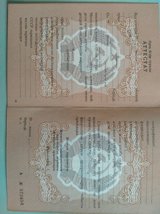 Аттестат о среднем образовании