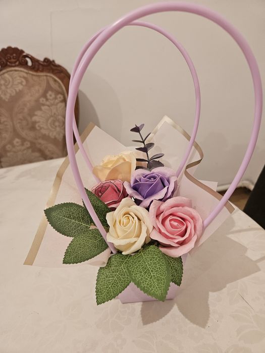 Букеты из мыльных роз