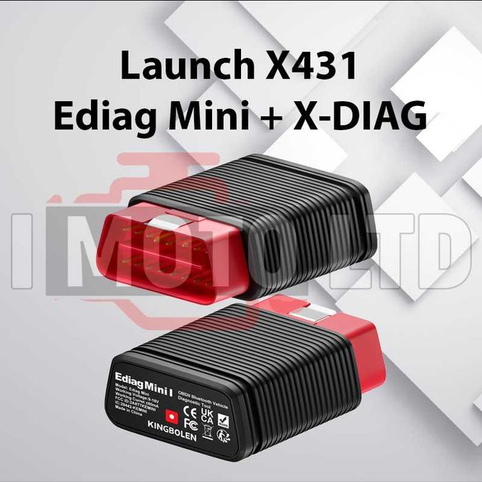 Launch Ediag Mini + X-DIAG + Таблет + Адаптер 24V за тежкотоварни
