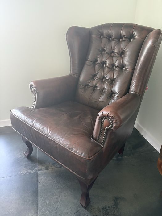 Chestrefield Честърфийлд кресло телешка кожа