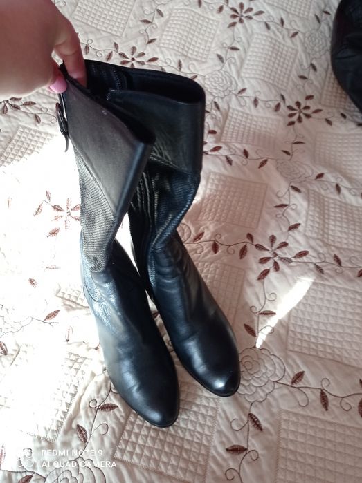 Сапоги женские кожаные