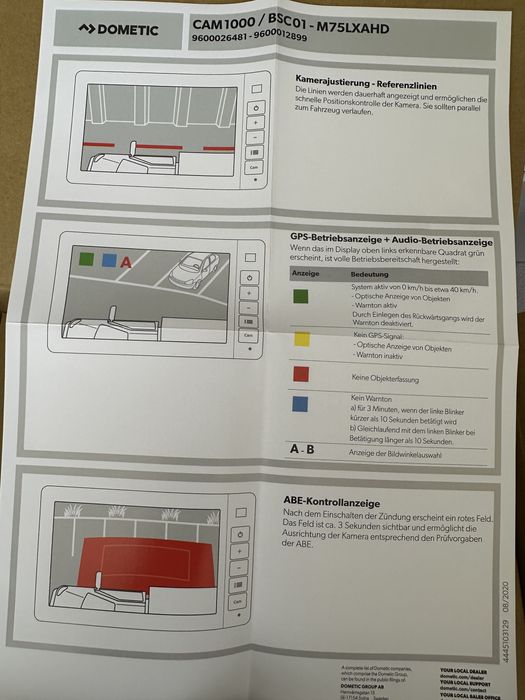 Kit asistenta video,unghi mort Camione,Dometic perfect viewBVS 71000