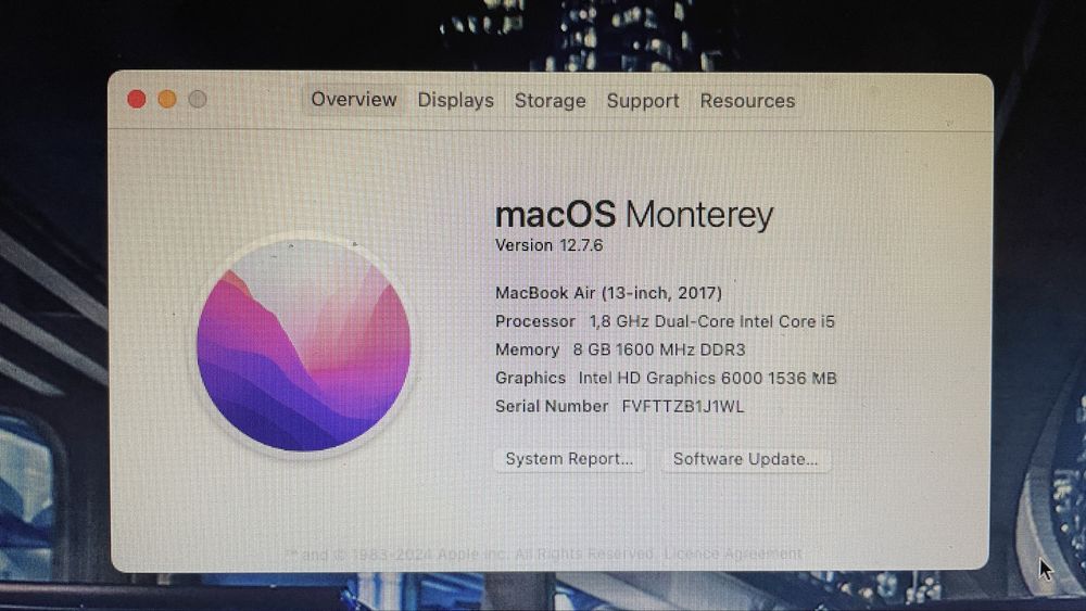 Apple Macbook Air 13" 2017, i5, 8/256GB