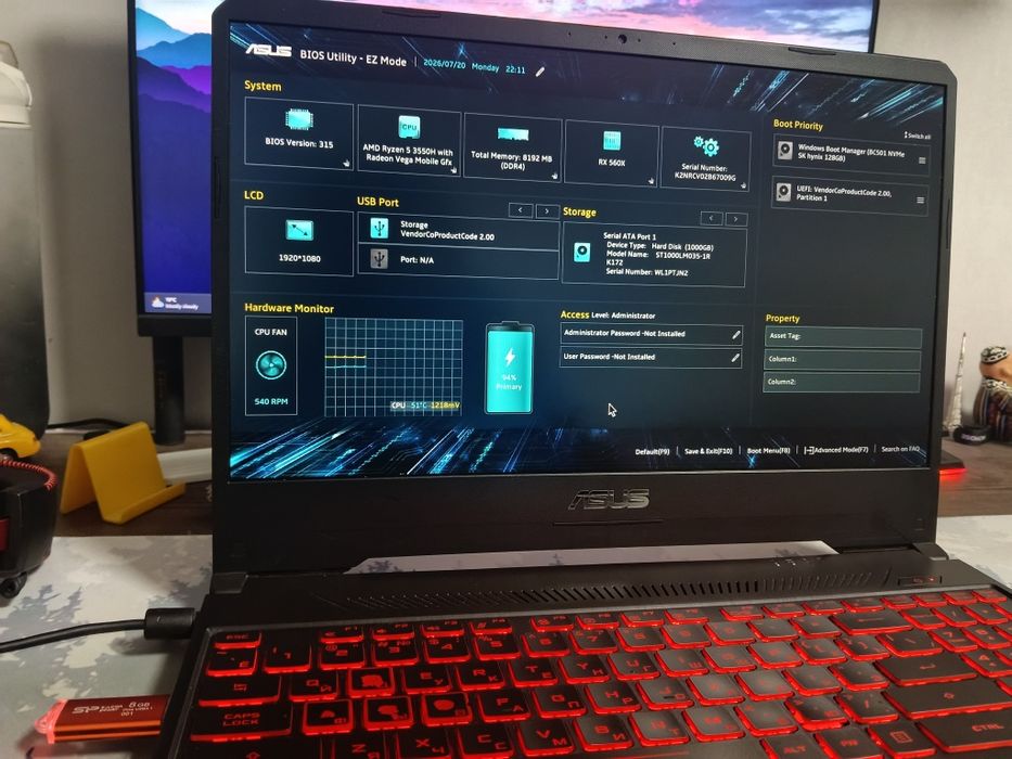 Игровой ноутбук ASUS TUF Gaming (Ryzen 5 / RX 560X)