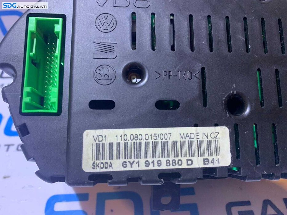 Ceas Ceasuri Cluster Instrumente Bord Skoda Fabia 1 1.9 TDI ATD 2000 - 2007 Cod 6Y1919880D