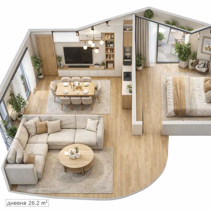 Продава се Тристаен апартамент в Варна, Владислав Варненчик - 81 кв.м за 755 €/кв.м - Снимка #2