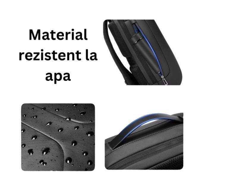 Rucsac laptop impermeabil multifunctional, 15.6 in,30x16x47 cm, Negru