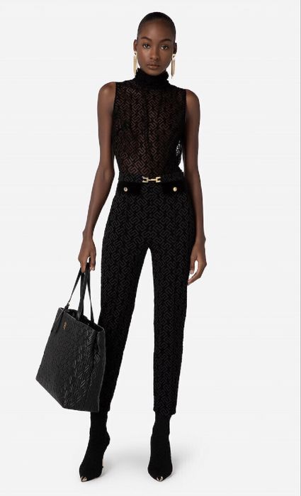 Elisabetta Franchi  Оригинален Гащеризон  /Women's Sleeveless One-piece Suit Black/ Нов