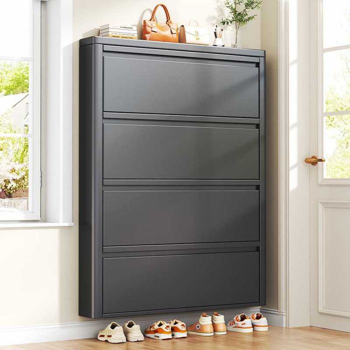 Металлическая обувница настенная | Devorga o‘rnatiladigan metall shkaf