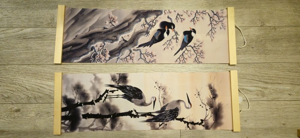 Vand 18 stampe asiatice din panza imprimata. Vezi cele 8 poze