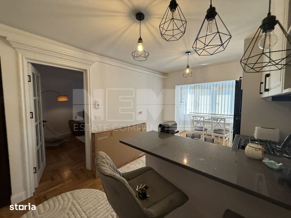 Apartament de închiriat | 3 camere | Zona Centrală | Complet mobilat