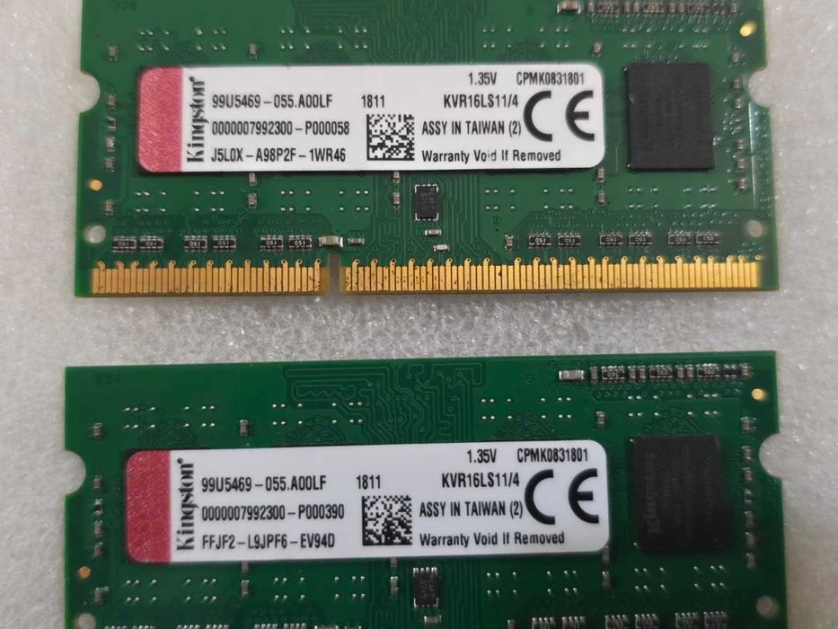 Kit memorie RAM laptop Kingston 8GB (2 x 4GB) DDR3L 1.35V 1600MHz