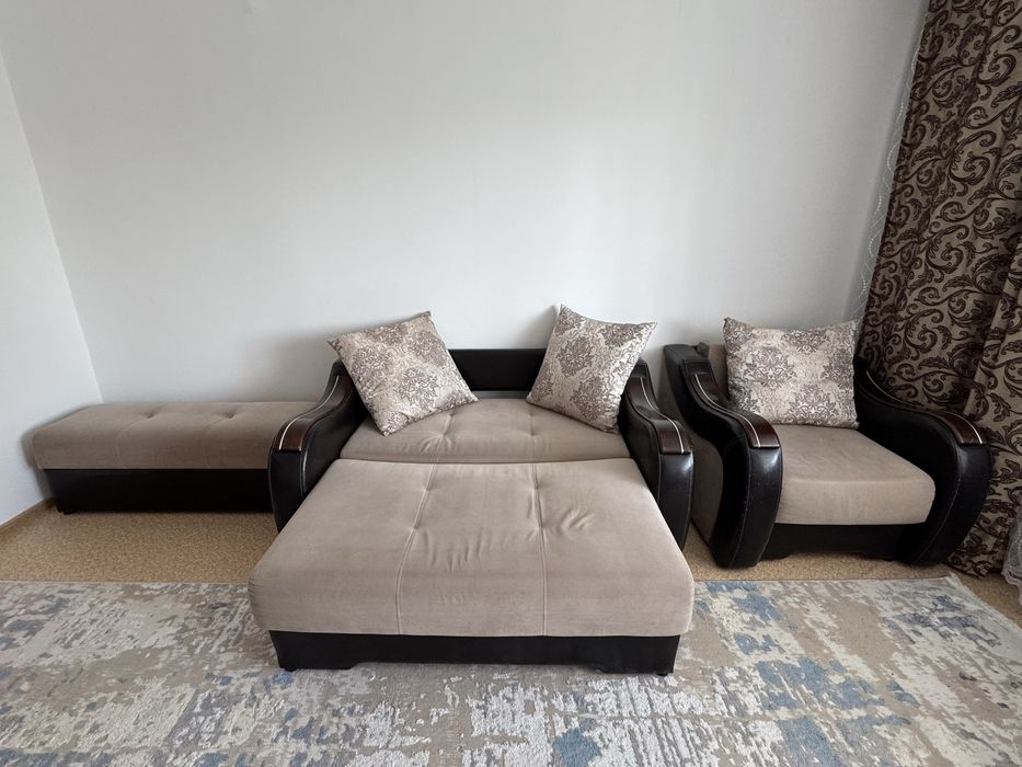 Продается мини диван, пуфик и кресло