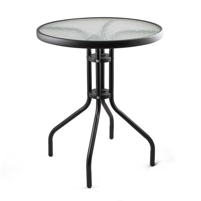 Macи Muhler 60xH74cm, стъклен плот/Маса Muhler D60xH74cm, сгъваема