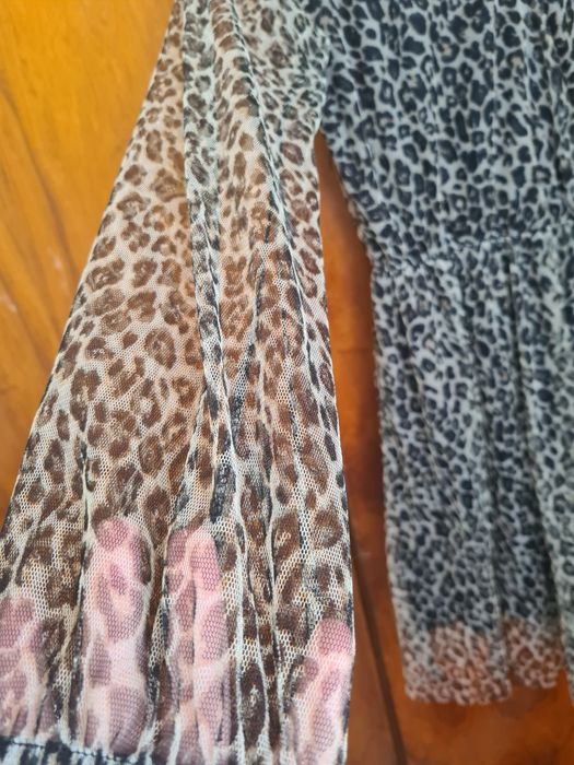 Rochie elegantă imprimeu leopard