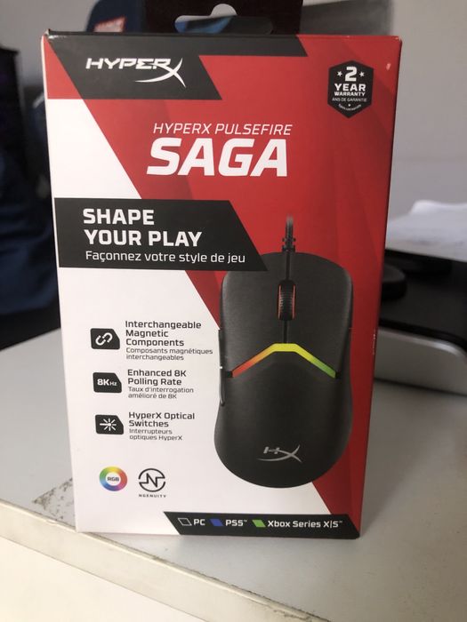 Мышь HyperX Pulsefire Saga, Black, USB