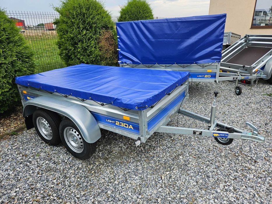 Remorcă 750 kg,VESTA 23 -  1 Ax , 230 x 130x 37 cm, RATE