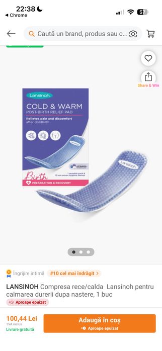 Comprese rece/cald cu gel Lansinoh