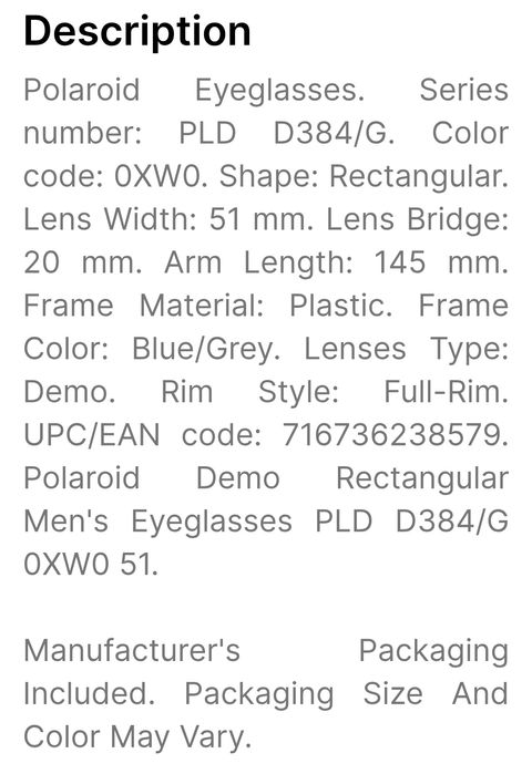 Polaroid оправа очки