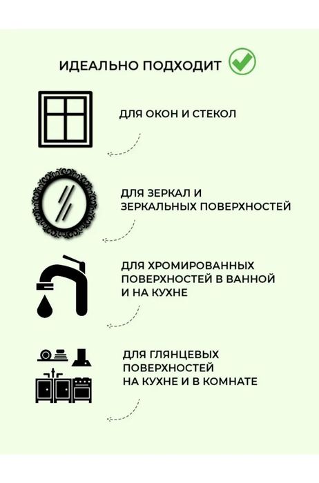 Салфетка для стекла и зеркал Greenway