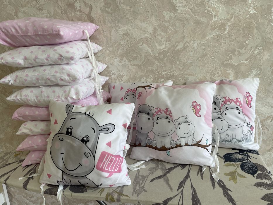 Бортики-подушки в кроватку