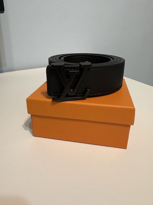 Louis Vuitton черен колан с черно лого – 115 см