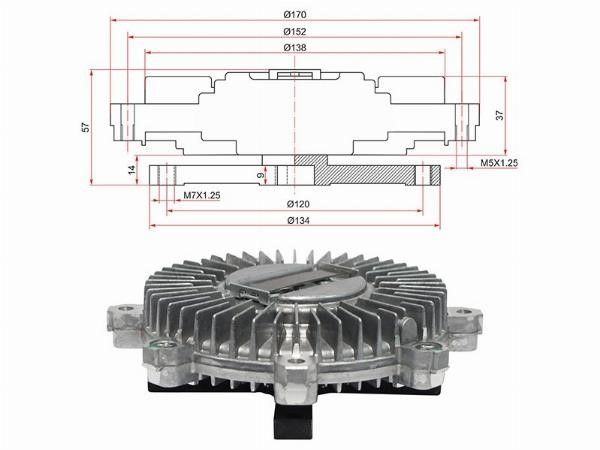 Вискомуфта  Mitsubishi Delica