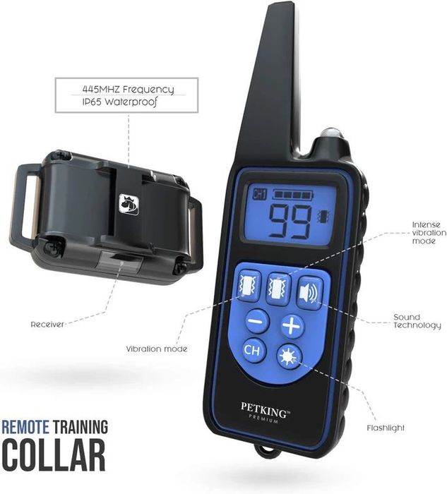 Zgarda dresaj caini cu telecomanda 300m,PETKING COLLAR,sigilat