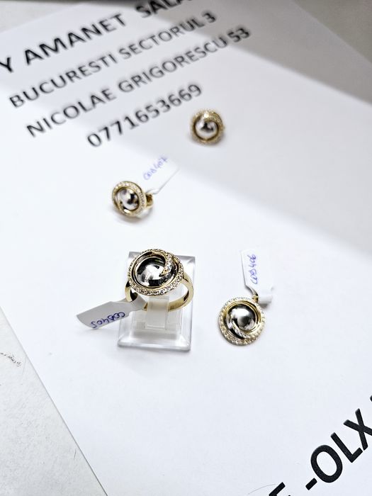 Vand set bijuterii din aur 14 k 15.79 g cod 405 406 407