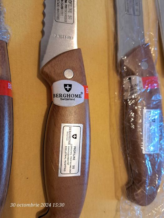 Set complet cutite si tacamuri, otel inox Suedia, noi