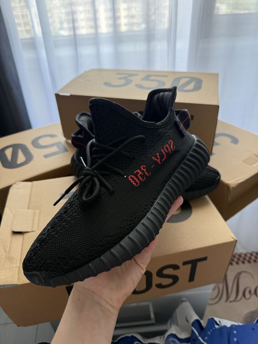 Adidasi Yeezy 350 v2 Black Red / Premium / OFERTA
