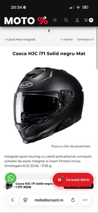 Casca moto HJC i71 marimea m 57-58