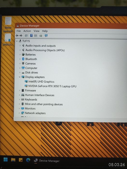 Asus TUF F15 3050ti