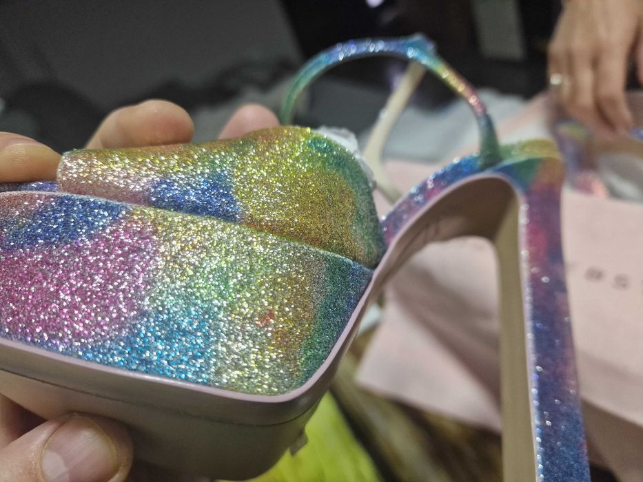 Pantofi dama Sophia Webster Natalia Sandals Mermaid Glitter 37