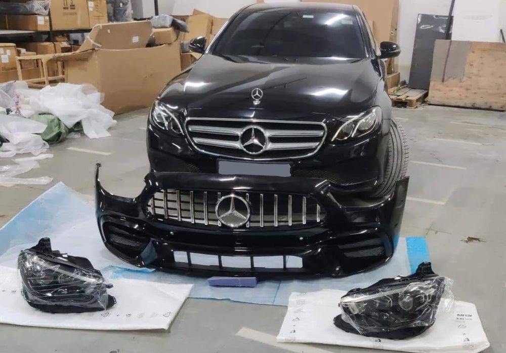Mercedes W213 facelift E63AMG пакет фарове стопове капак броня решетка
