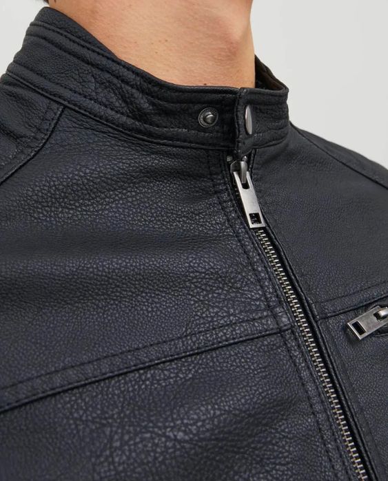 Jack & Jones Jachetă de piele pentru bărbați Rocky