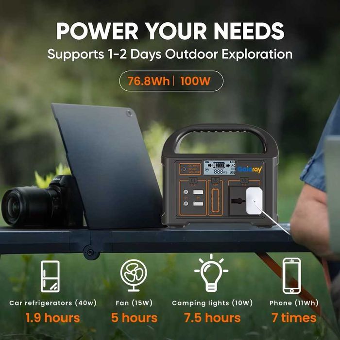 Mini UPS powerbank 220V – 100W – acumulator Lifepo4 pentru pescuit 1kg