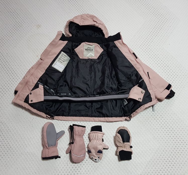 Geaca schi PROTECH 10K, iarnă, groasă, impermeabilă, manusi, nr 98-104